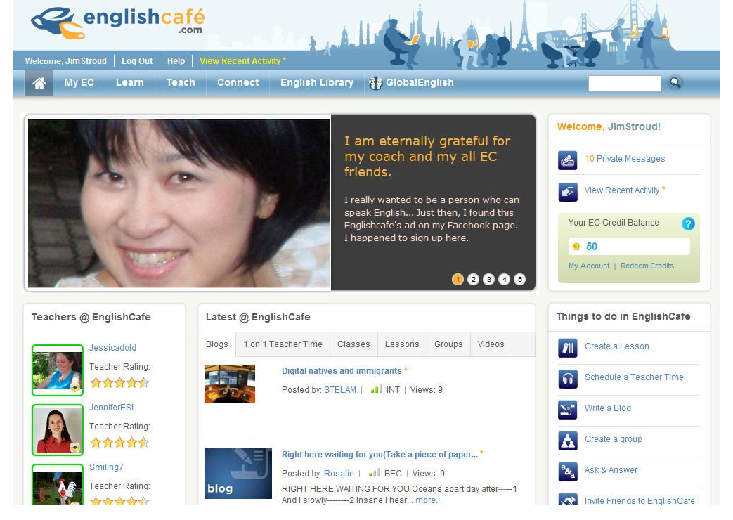 Englishcafe: English Learning Social Platform